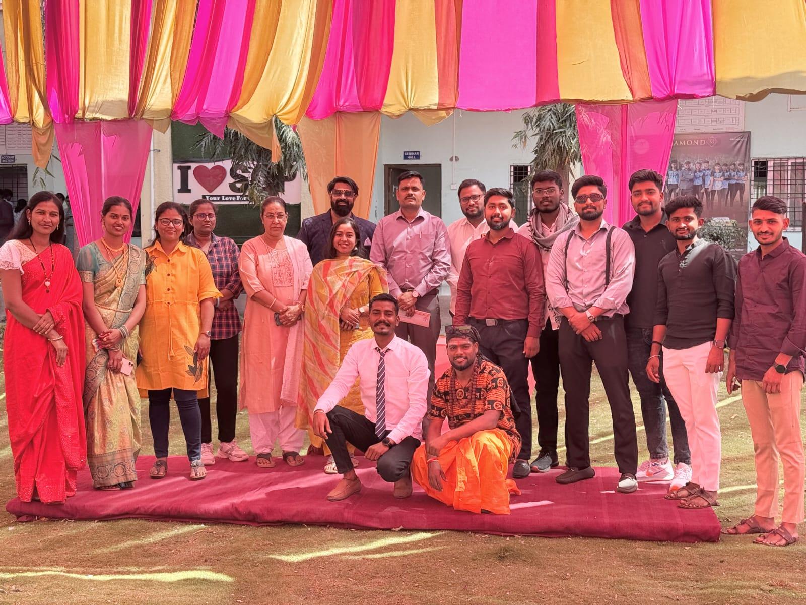 Students in Bollywood Character Costumes